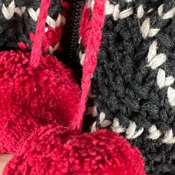 Eland Carello Argyle Style Print Ugly Christmas Sweater Zip Front Cardigan - Picture 8 of 12